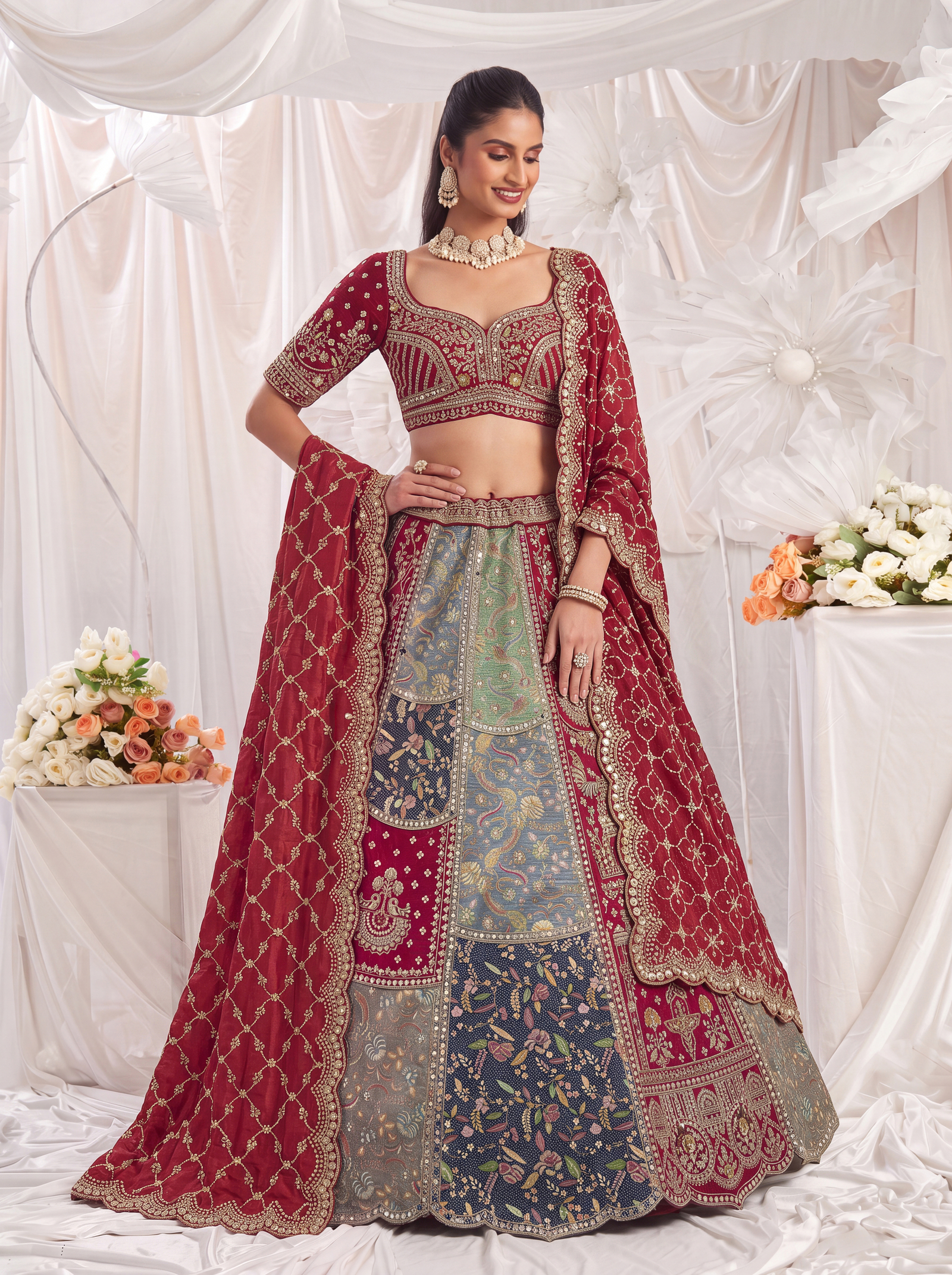 The Aura of Bridal Lehenga Choli Rani | Vruxon